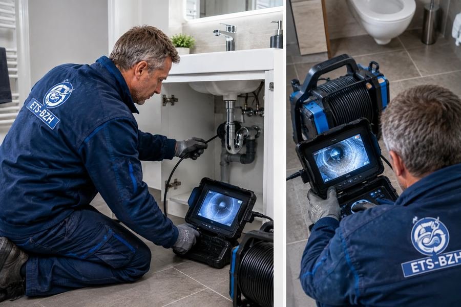 Inspection vidéo d'une canalisation par caméra